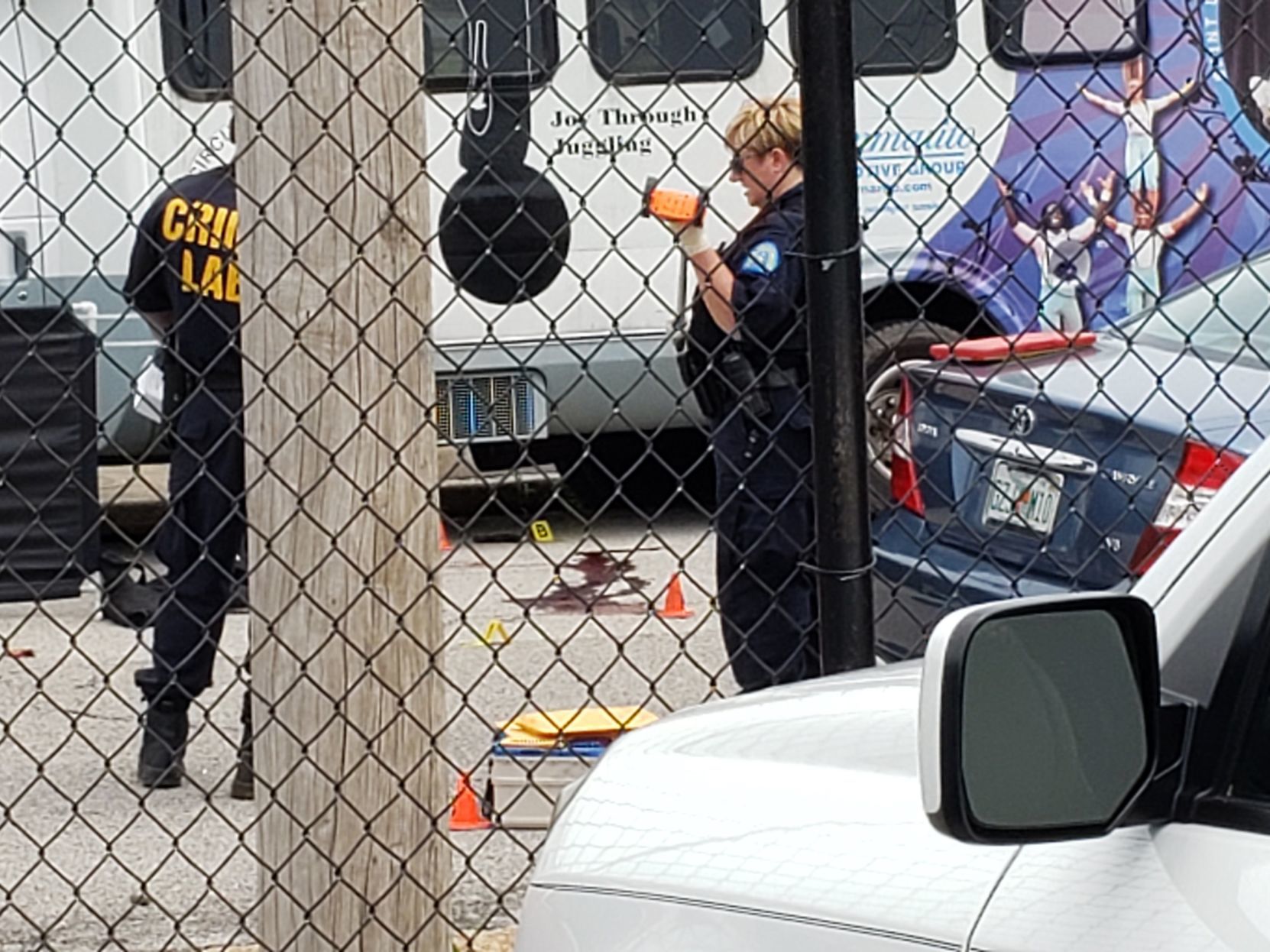 Crime scene of officer-involved shooting